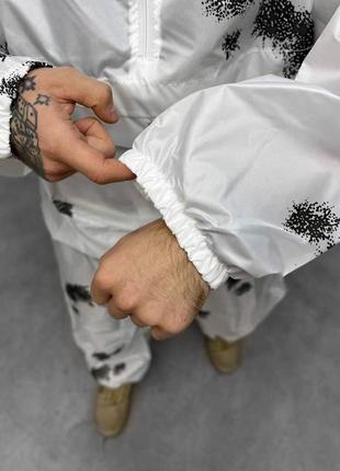 Маскувальний костюм клякса зимовий водонепроникний маскхалат клякса зимовий дощовик білого кольору усі розміра4 фото