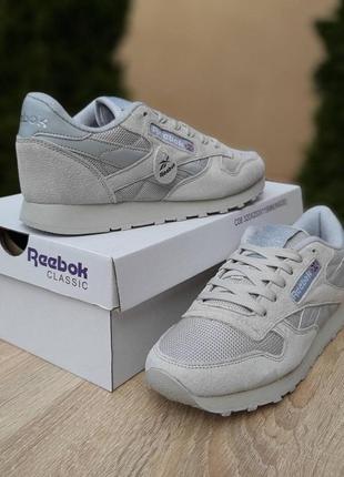 Мужские кроссовки reebok classic серые8 фото