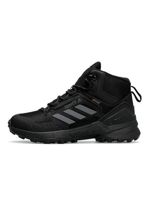 Мужские зимние кроссовки adidas terrex swift r gore tex черные высокие до -21*с адидас терекс термо (b)