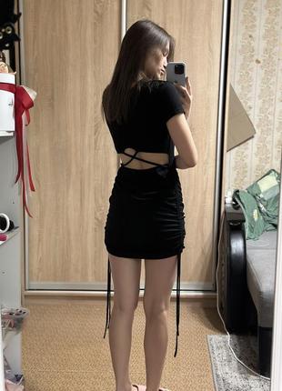 Чорна сукня міні3 фото