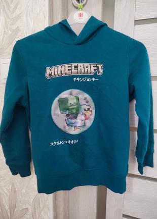 Худи, толстовка, майнкрафт, minecraft 7-8 лет m&s