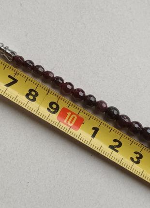 Ожерелье колье граненый гранат 4-10 мм натуральный камень 47 см альмандин10 фото