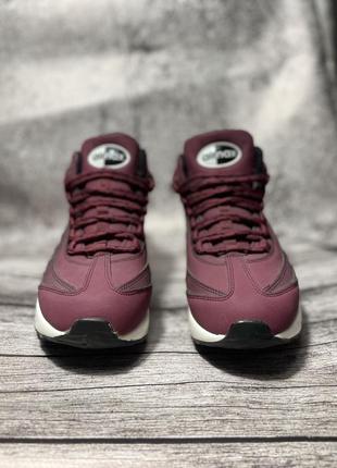 Зимові кросівки nike air max 95 бордові з хутром2 фото