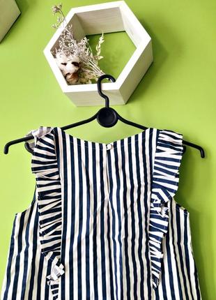 Літня блузка з рюшами,в полоску3 фото