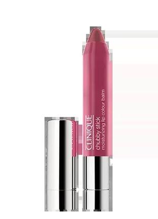 Помада-блиск для губ clinique chubby stick moisturizing lip colour balm 07 — super srawberry (насичений