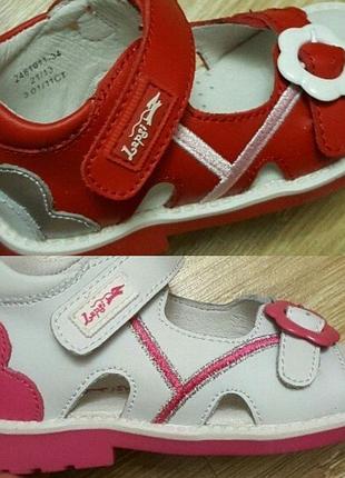 Кожаные босоножки lapsi-ortoped р.21-26 разные цвета