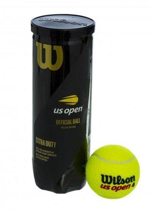 М'ячі для тенісу wilson us open 3-ball жовтий (wrt106200)