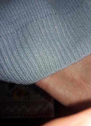Котоновый весенний свитер васильково- голубого цвета4 фото