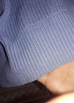 Котоновый весенний свитер васильково- голубого цвета8 фото