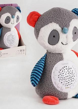 Ночник fm 666-37 (24) "енот", проектор звездного неба, колыбельные, звуки природы, таймер, в коробке