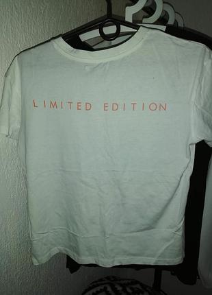 Футболка с принтом limited edition белая