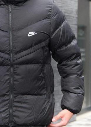 Куртка теплая зимняя пуховик мужской демисезонный nike молодежная стильная куртка8 фото
