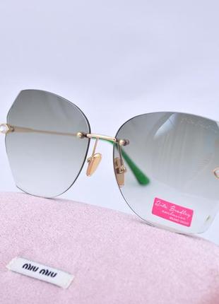 Красивые солнцезащитные градиентные очки rita bradley окуляри2 фото