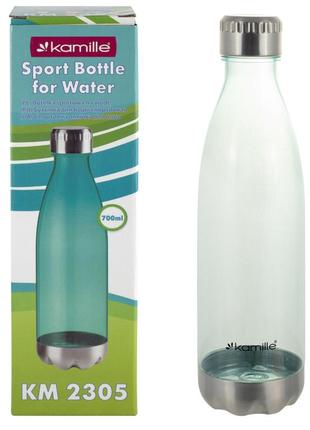 Спортивна пляшка для води kamille зелений 700 мл із пластику km-2305