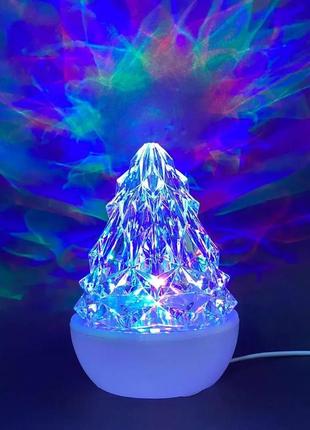 Світлодіодний світильник нічник диско шар ялинка yafong crystral magic ball light1 фото