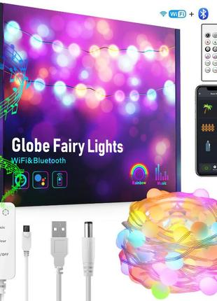 632010 розумна wifі мультикольорова новорічна гірлянда 10 м tervix pro line fairy lights wifi