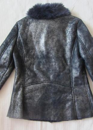 Дублянка штучна куртка на хутрі розмір xs s...2 фото