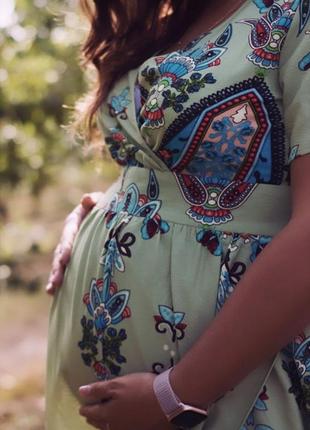 Чарівне максі плаття сукня весняно-літній принт великий розмір8 фото