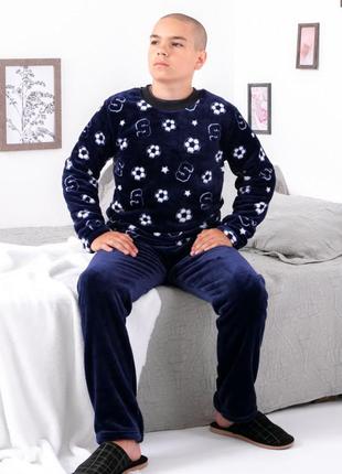 Підліткова махрова піжама для хлопчиків на зріст від 140 до 170 см4 фото