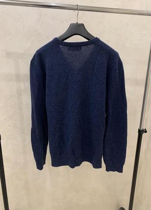 Шерстяной свитер джемпер бренда polo ralph lauren синий5 фото