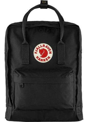 Оригинальный рюкзак, сумка fjallraven kanken classic unisex backpack black портфель1 фото