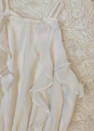 Плаття, безкоштовна доставка, плаття, біле плаття, плаття з рюшами, сережки, кульчики3 фото