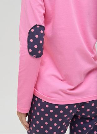 Пижама женская штаны и кофта горох 146112 фото