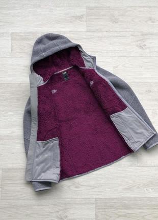 Шерстяная худи куртка the north face w zermatt wool/fleece rabbit zip hooded jacket5 фото