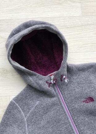 Шерстяная худи куртка the north face w zermatt wool/fleece rabbit zip hooded jacket4 фото