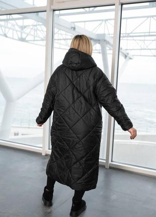 Женское зимняя длинная куртка плащевка на синтепоне 250 размеры батал10 фото
