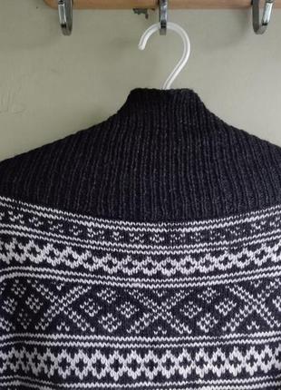 Оригинальный шерстяной свитер в норвежском стиле шерсть