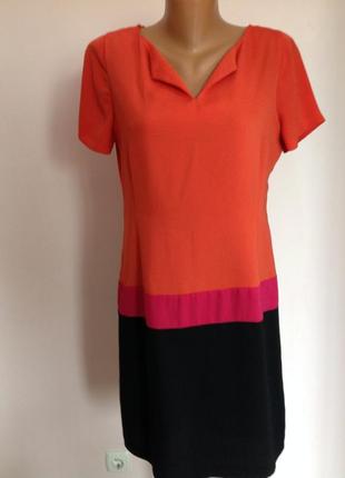 Коктельное 3 - х кольорове плаття/s/м/ brend cassis