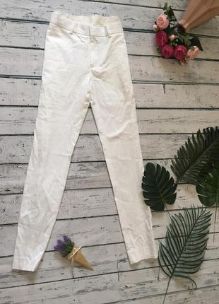 Белые брюки с высокой талией asos штаны3 фото