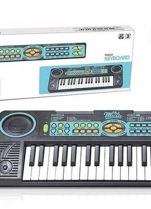 Пианино детское игрушечное, 37 клавиш, 8 тонов, 8 ритмов, микрофон, bx1693a