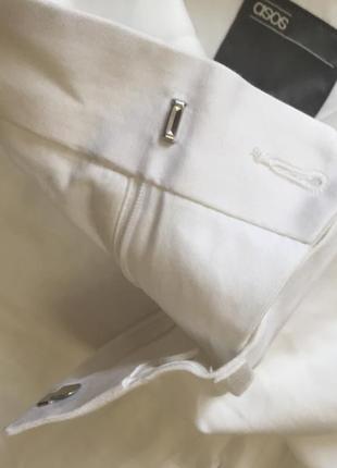 Белые брюки с высокой талией asos штаны5 фото