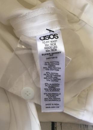 Белые брюки с высокой талией asos штаны6 фото