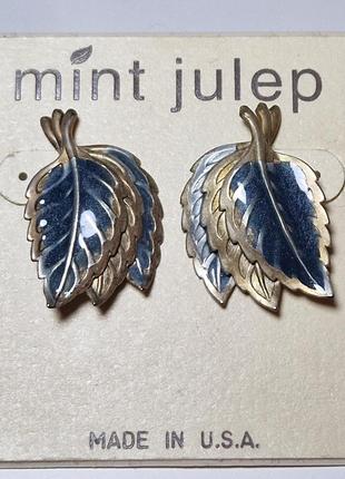 Вінтажні сережки mint julip! usa 🇺🇸