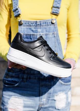 Кросівки кеди nike air force 1 sage low black кроссовки кеды7 фото