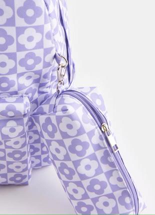 Новый фирменный рюкзак ранец с пеналом девочке ромашки от sinsay2 фото