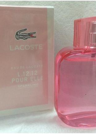 Женские духи lacoste eau de l12.12 pour elle sparkling 90 мл