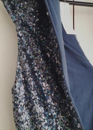 Новое платье с пайетками topshop, размер xs, s.7 фото