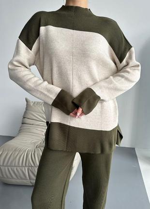 Костюм: светр + брюки палаццо7 фото