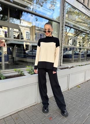 Костюм: светр + брюки палаццо9 фото