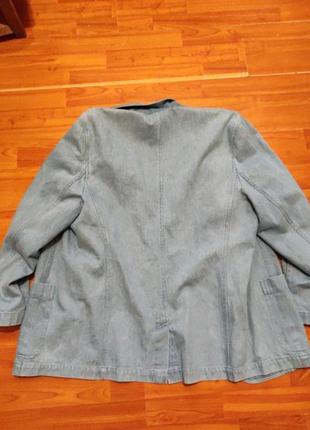 Пиджак жакет удлиненный джинс оверсайс6 фото