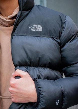 Куртка тепла довга зимова пуховик чоловічий tnf демісезонний the north face молодіжна стильна куртка2 фото