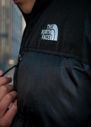 Куртка тепла довга зимова пуховик чоловічий tnf демісезонний the north face молодіжна стильна куртка6 фото