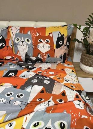 Комплект постельного белья с котиками