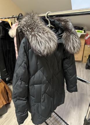 Зимова куртка за натуральним хутром3 фото