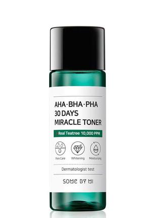 Some by mi aha-bha-pha 30 days miracle toner кислотний тонер для проблемної шкіри