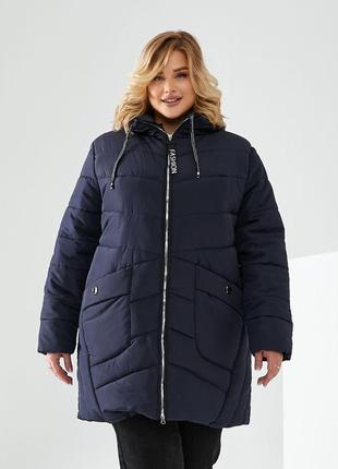 Женское зимнее пальто плащевка на синтепоне 250 размеры батал2 фото